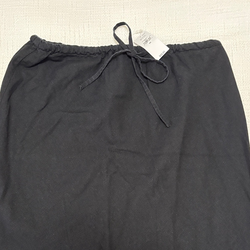 Gap black linen maxi skirt